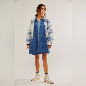 NWT Free People Get Free Denim Mini Dress